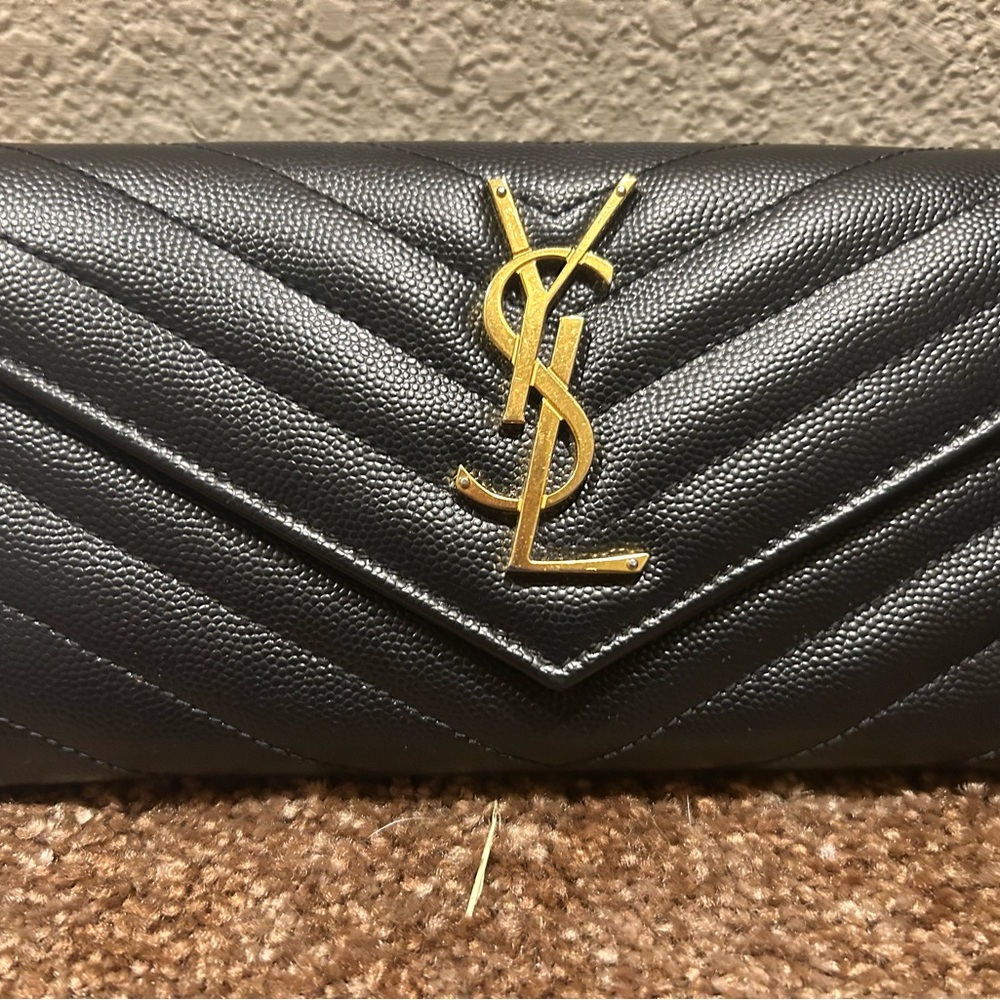 Saint Laurent Leather Continental Wallet